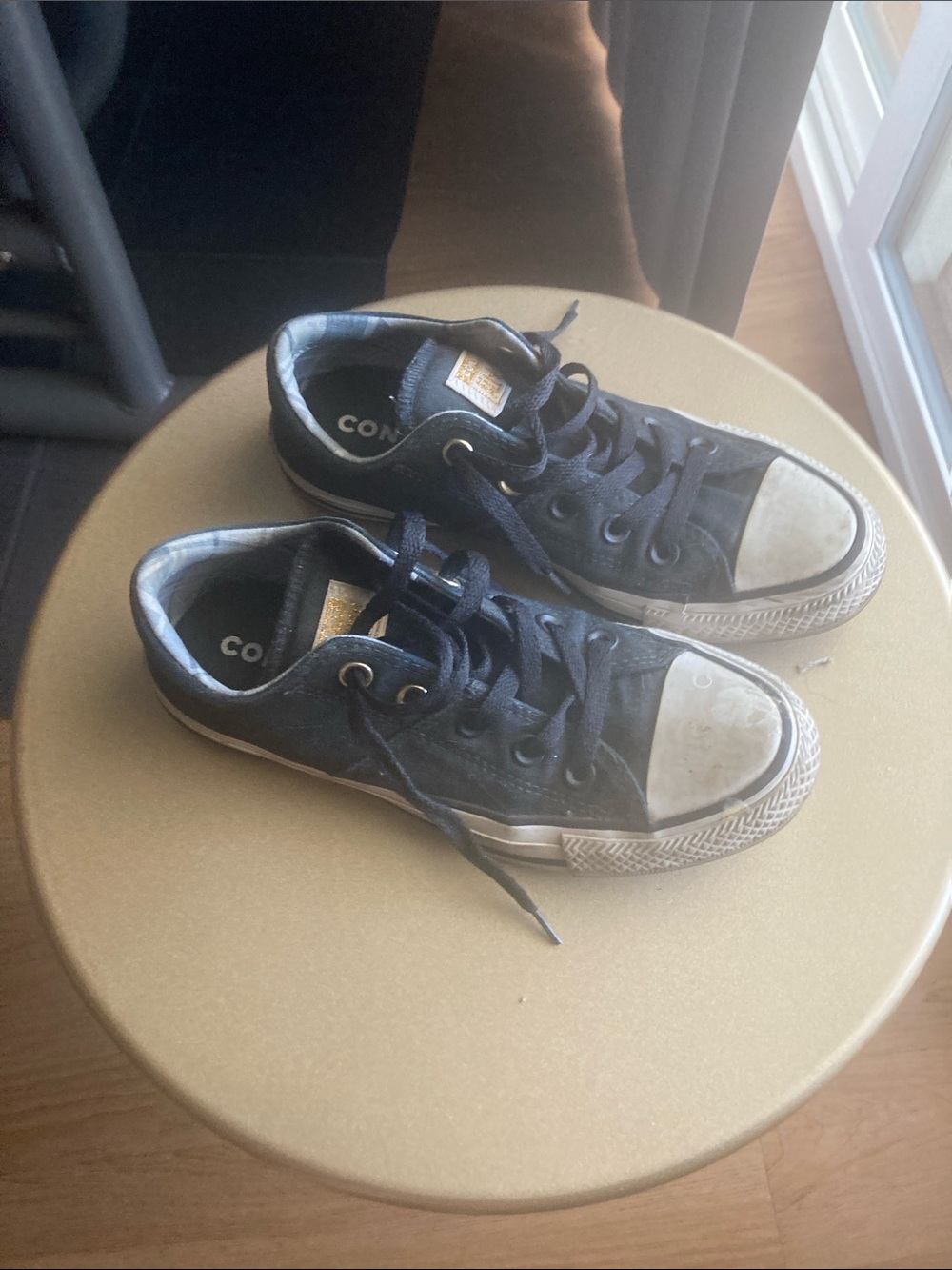 Converse Black and White Low-Top Canvas Sneakers